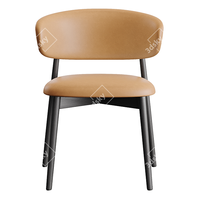Italian Walnut Oleandro Chair 3D model image 4