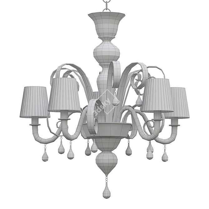 Amethyst Murano Glass Chandelier by Multiforme 3D model image 2