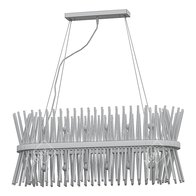 Chrome Chandelier Nembus Rini 3D model image 2