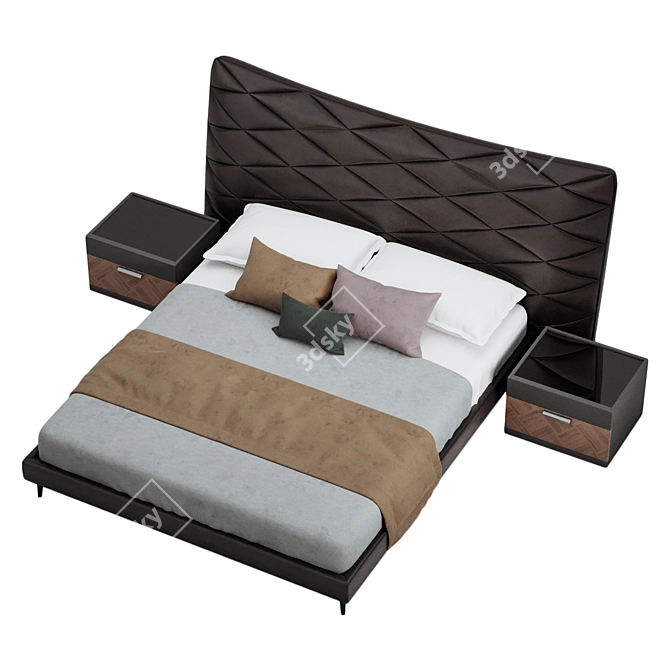 Enza Home DORIAN Kasa Bed 3D model image 5