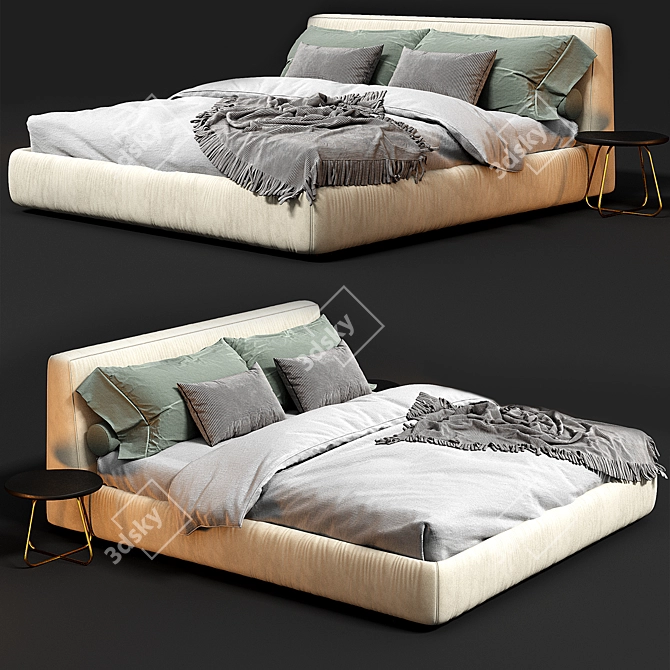 Modern Flou MyPlace Bed 3D model image 2