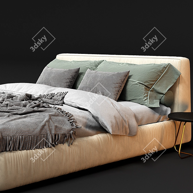 Modern Flou MyPlace Bed 3D model image 3