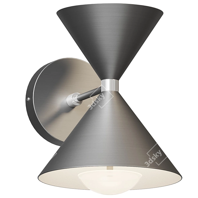 Abstract Hourglass LED Wall Sconce. 3D model image 4