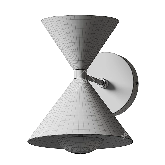 Abstract Hourglass LED Wall Sconce. 3D model image 6