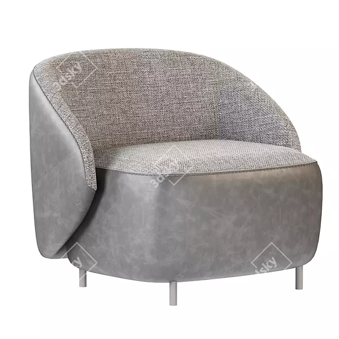 Elegant Pandi Armchair by Cortezari 3D model image 1