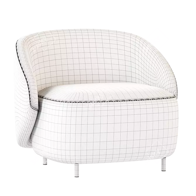 Elegant Pandi Armchair by Cortezari 3D model image 3