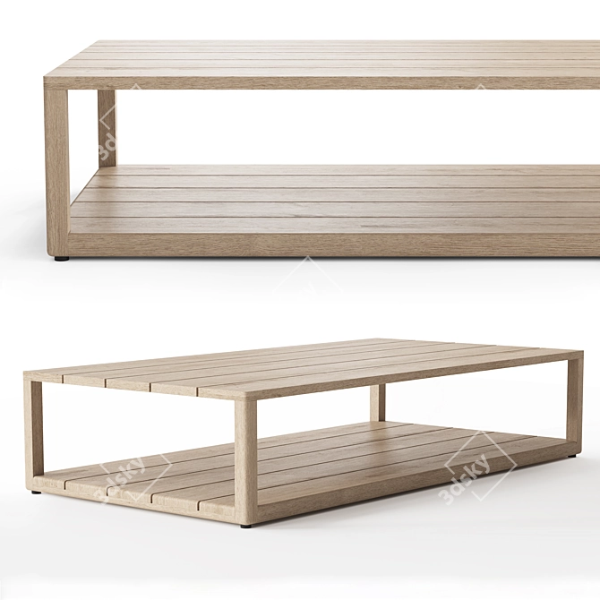Restoration Hardware Belize Teak Coffee Table 3D model image 1