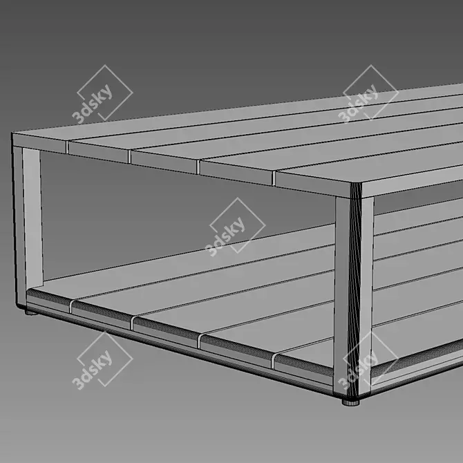 Restoration Hardware Belize Teak Coffee Table 3D model image 3
