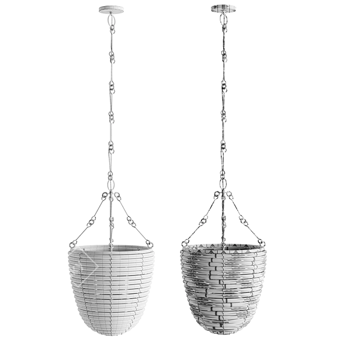 Sleek Abaco Pendant Light 3D model image 3