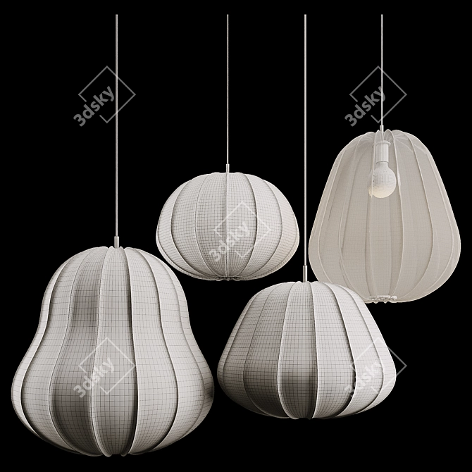 Ay Illuminate Hozuki Pendant Collection 3D model image 3