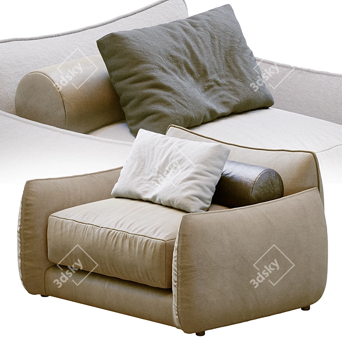James Contemporary Sofa Model 2013 3D model image 4