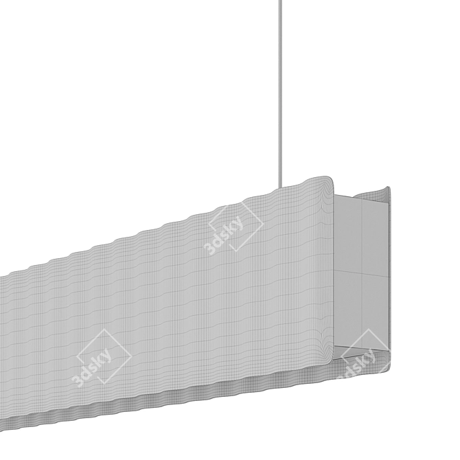 Luxury LED Aluminum Pendant Light 3D model image 4