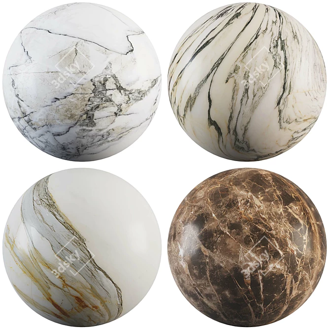 Luxury Marble Texture Collection 3D model image 1