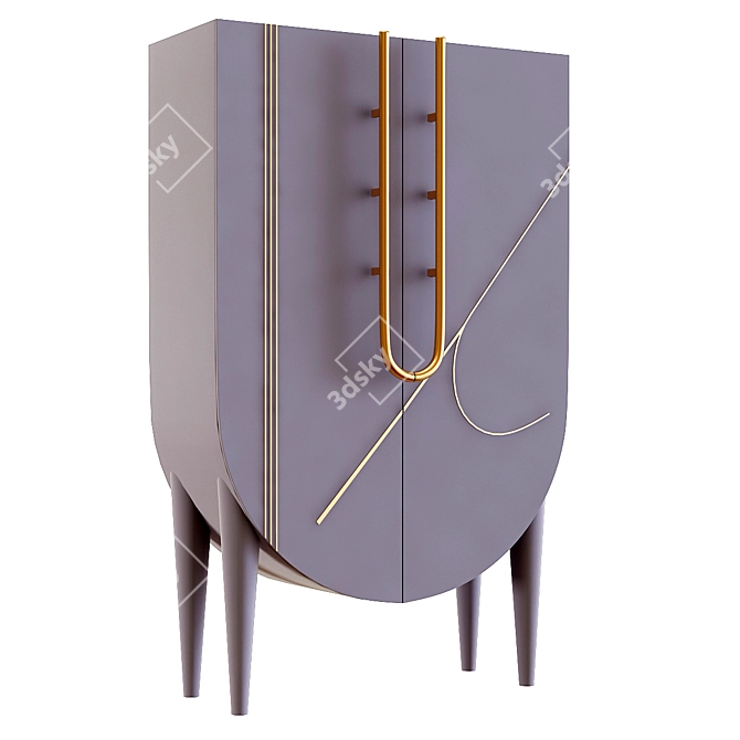 Contemporary Wardrobe Furniture Storage Solution 3D model image 1