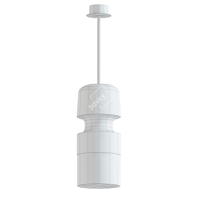 Handcrafted Glass Pendant Light 3D model image 2