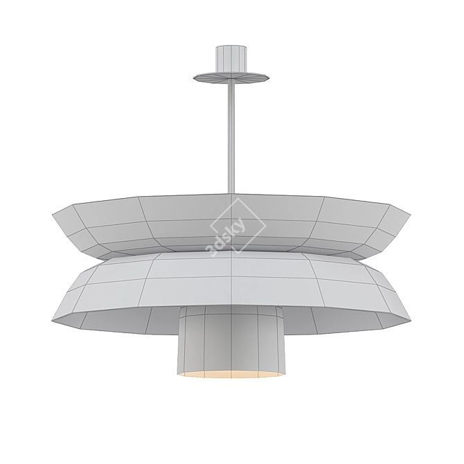 Elegant Marceau Suspension Light 3D model image 2