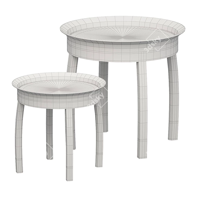 Chic and Functional Side Table 3D model image 2