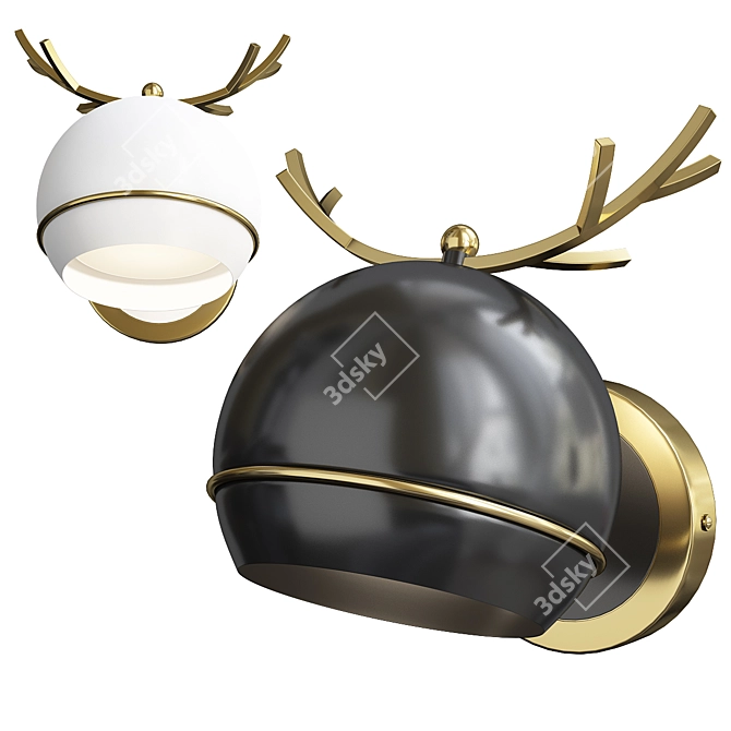 Elegant Wendy Wall Lamp 3D model image 1