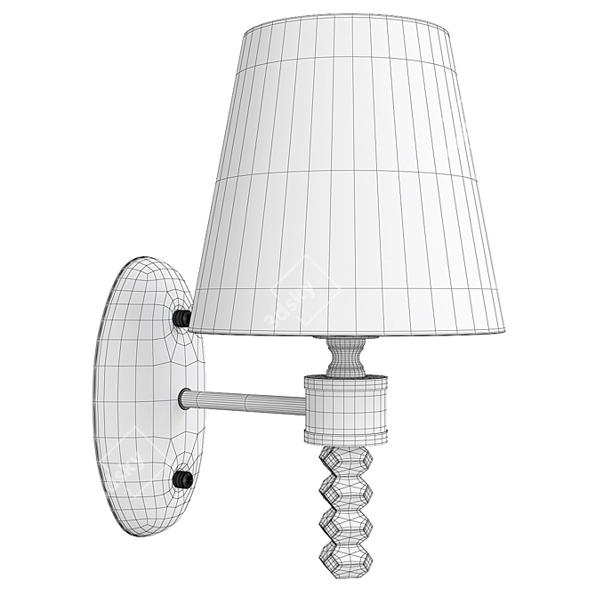 Modern Linear Wall Light Fixture 3D model image 2