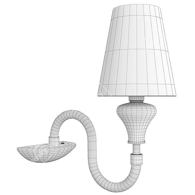 Modern Designer Wall Lamp Fixture 3D model image 2