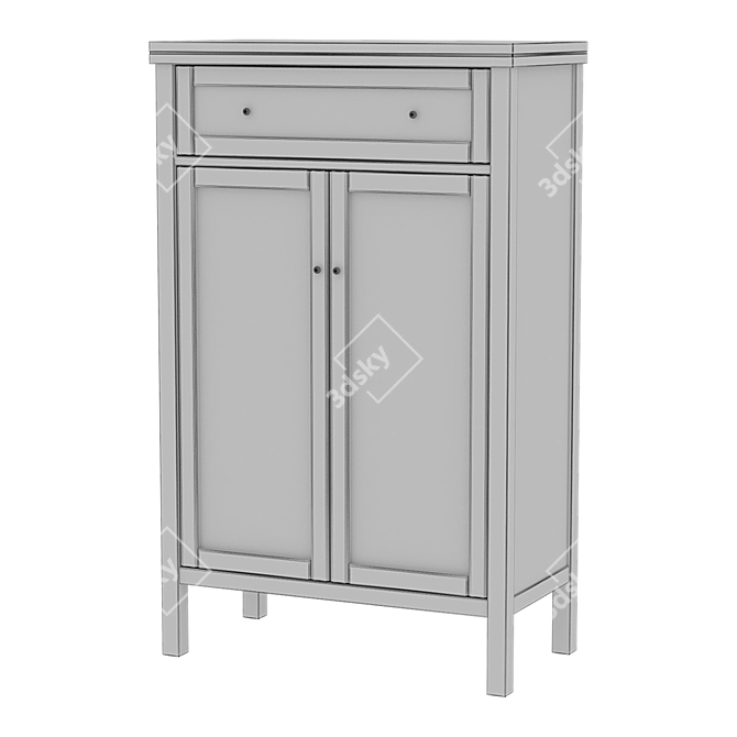 Scandinavian Vintage Style Buffet 3D model image 6