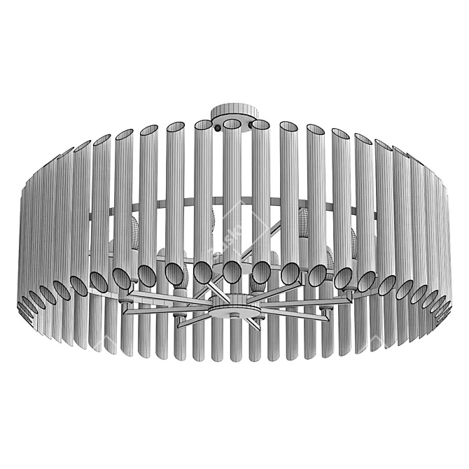 Black Champagne Ceiling Chandelier 3D model image 2