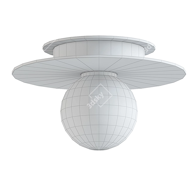 Modern Nodes Flush Mount Light 3D model image 2