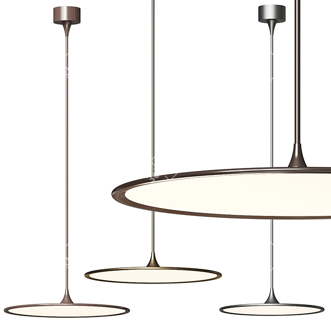 Modern LED Pendant Light Fixture 3D model image 1