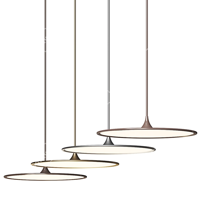 Modern LED Pendant Light Fixture 3D model image 2