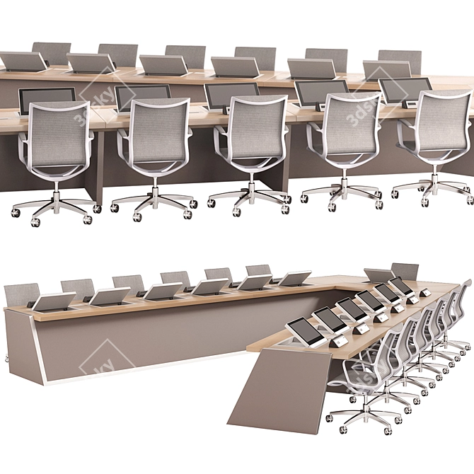 Modern Conference Set with 3D Design 3D model image 1