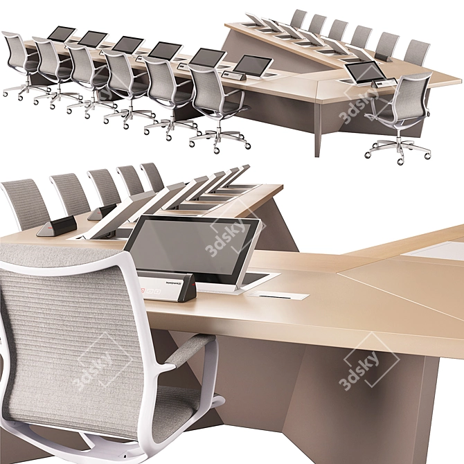 Modern Conference Set with 3D Design 3D model image 2