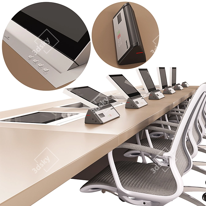 Modern Conference Set with 3D Design 3D model image 3