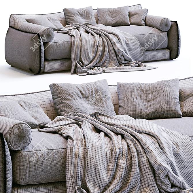 Slender Modern James Sofa Model 3D model image 3