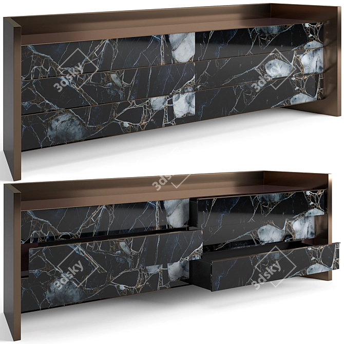 Luxury Visionnaire Danny Chest Drawers 3D model image 1