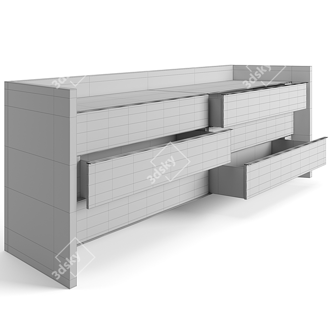 Luxury Visionnaire Danny Chest Drawers 3D model image 5
