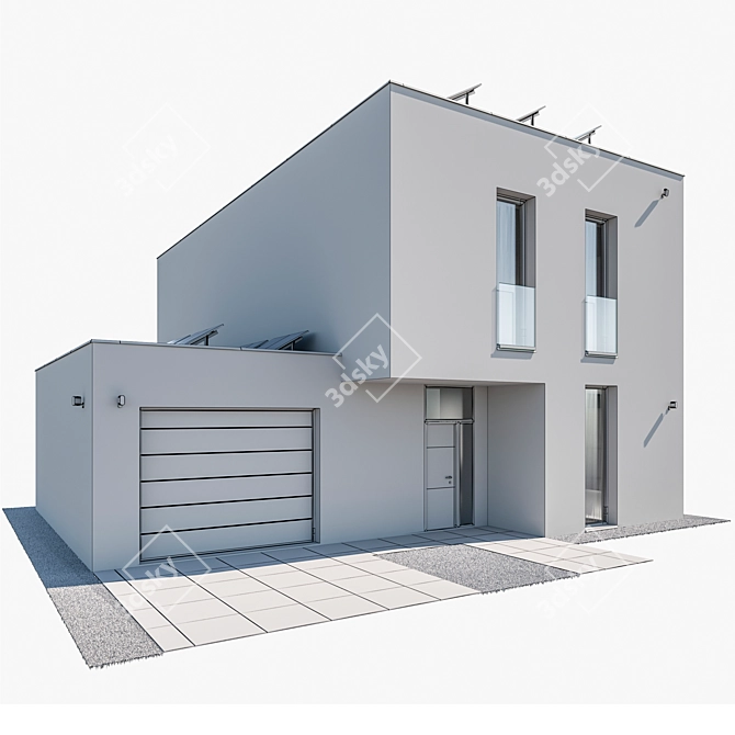 Modern Residences 3D Model Kit 3D model image 6