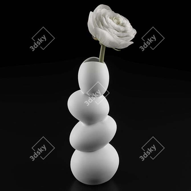 Creative Egg Shaped Flower Vase 3D model image 1