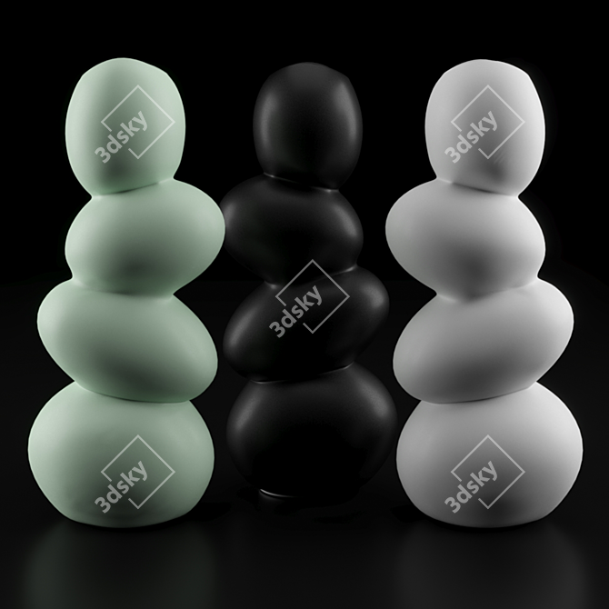 Creative Egg Shaped Flower Vase 3D model image 2