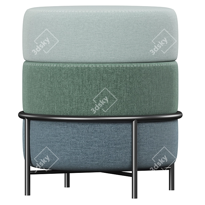 Halmar PICOLO Green Ottoman 3D model image 1