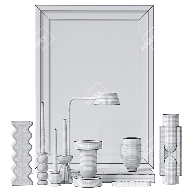 Chic Home Decor Set 003 3D model image 7