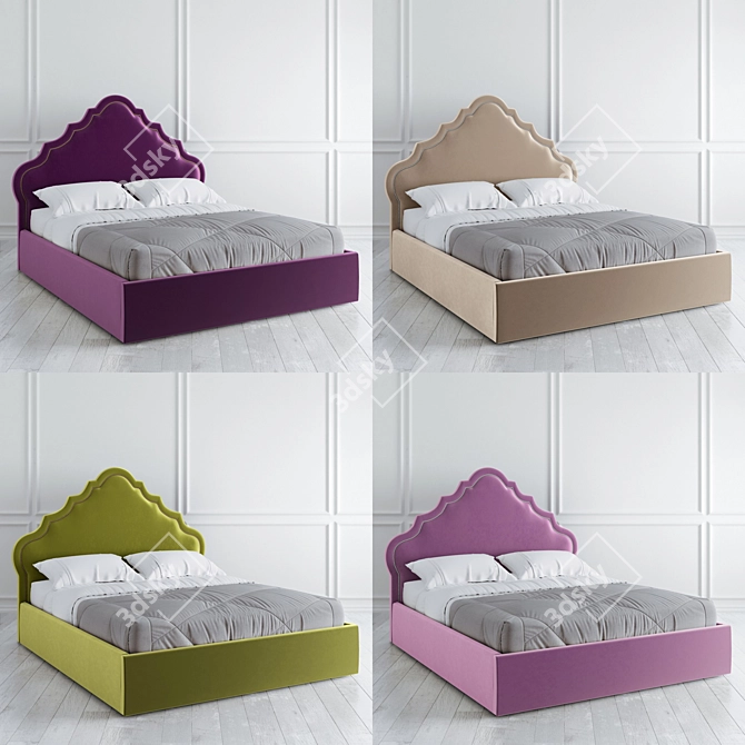 Elegant Vary Bed Collection Piece 3D model image 3