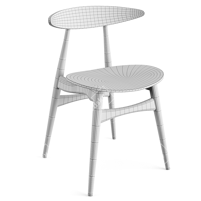 Stylish CH33T Chair by Carl Hansen 3D model image 2
