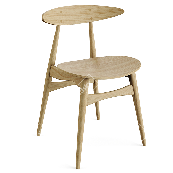Stylish CH33T Chair by Carl Hansen 3D model image 3