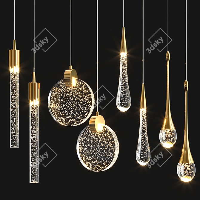 Puzirik Hanging Lamps Set 3D model image 1