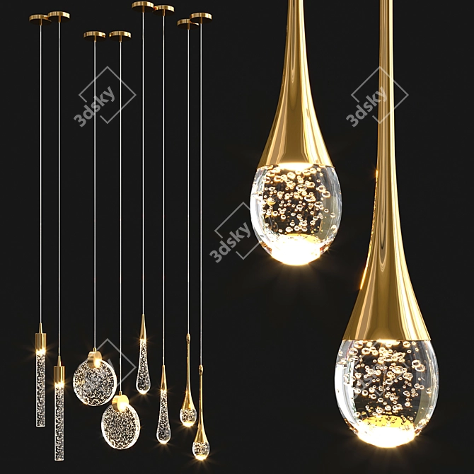 Puzirik Hanging Lamps Set 3D model image 2