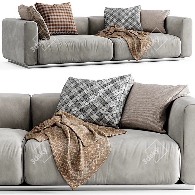 Modern Flexform Lario 3D Sofa 3D model image 1