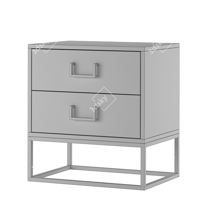 Modern Black Side Table 3D model image 3