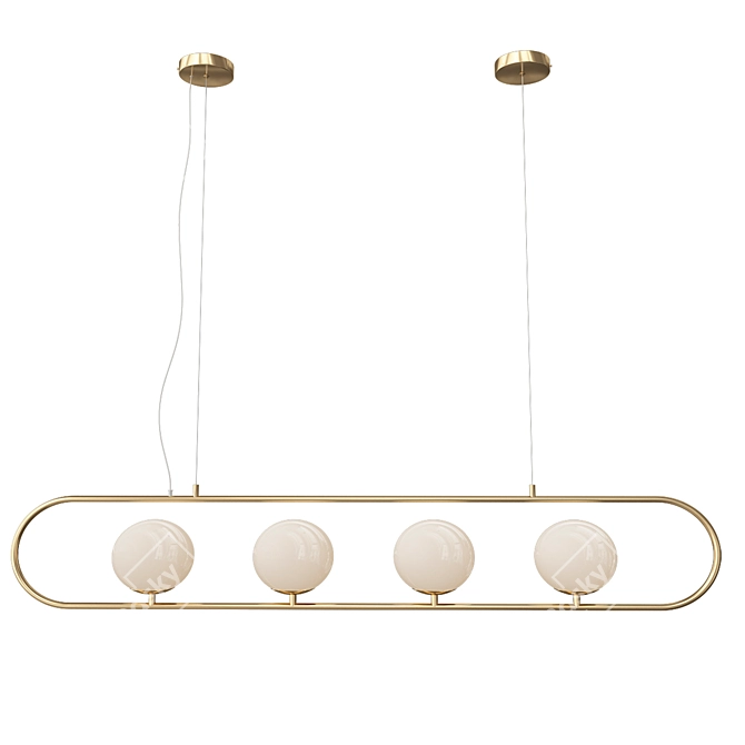 Elegant Pendant Lighting Set 3D model image 2
