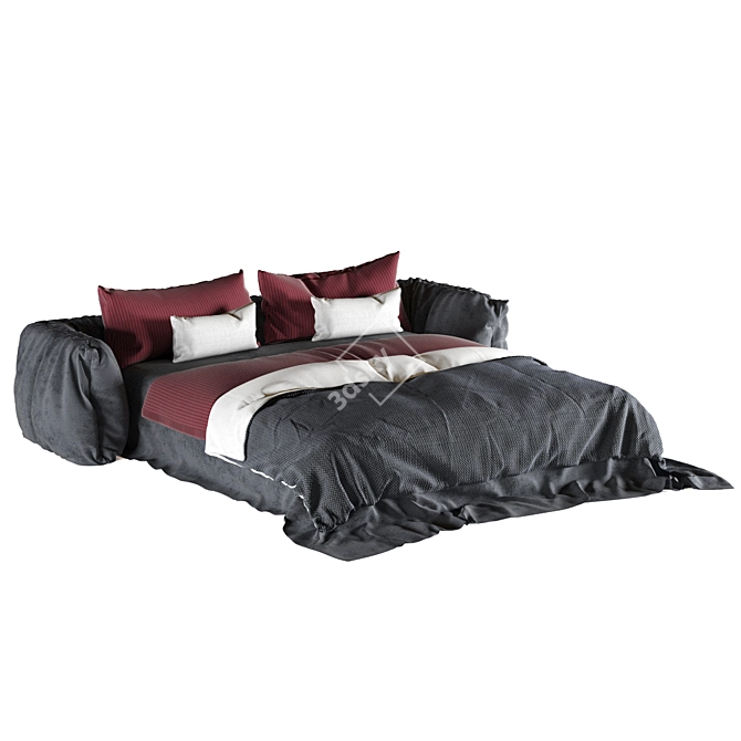  Contemporary Minimalist Bed Frame 3D model image 5