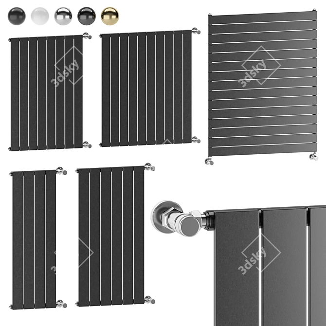 Italian Designer Sand Collection Radiators 3D model image 1